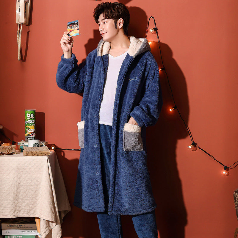 Men's Pajamas Autumn And Winter Coral Fleece Pajamas Set