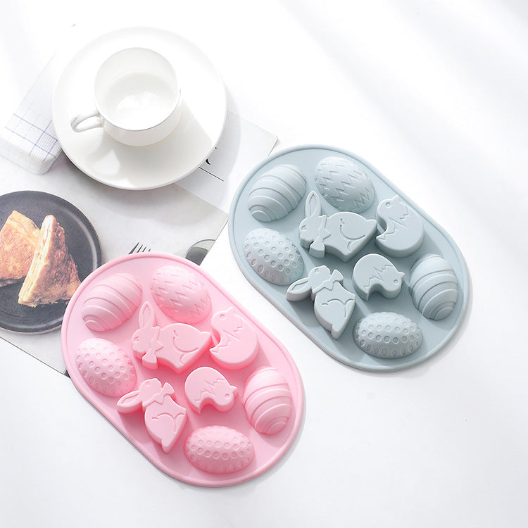 3D Animal Shaped Silicone Mold Multi-holes Pudding Cupcake Art Cake Mould Baking Pastry Mousse Chocolate Mold Cake Tools