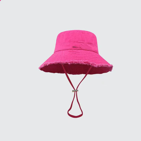 Big Brim Fisherman Hat Vacation Burr Hang Rope Pots