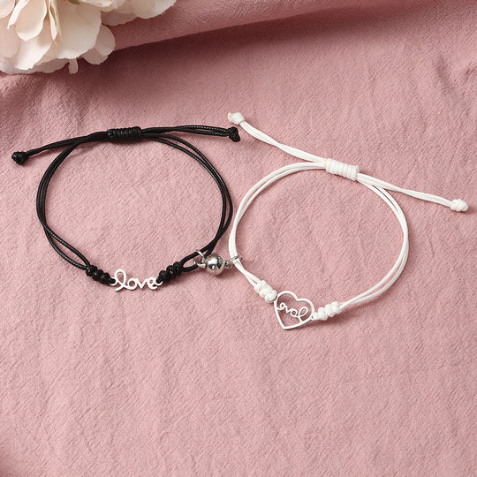 Simple Alloy Love Magnet Attractive Valentine's Day Bracelet