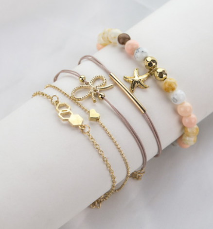 2021 Bohemian Bracelets & Bangles Set Vintage Bead Boho Charm Bracelet For Women Jewelry Accessories Pulseras Mujer Bijoux Femme