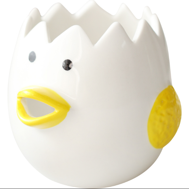 Cute Chicken Ceramic Egg White Separator Kitchen Accessories Practical