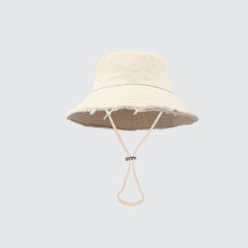 Big Brim Fisherman Hat Vacation Burr Hang Rope Pots