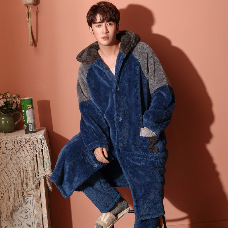 Men's Pajamas Autumn And Winter Coral Fleece Pajamas Set