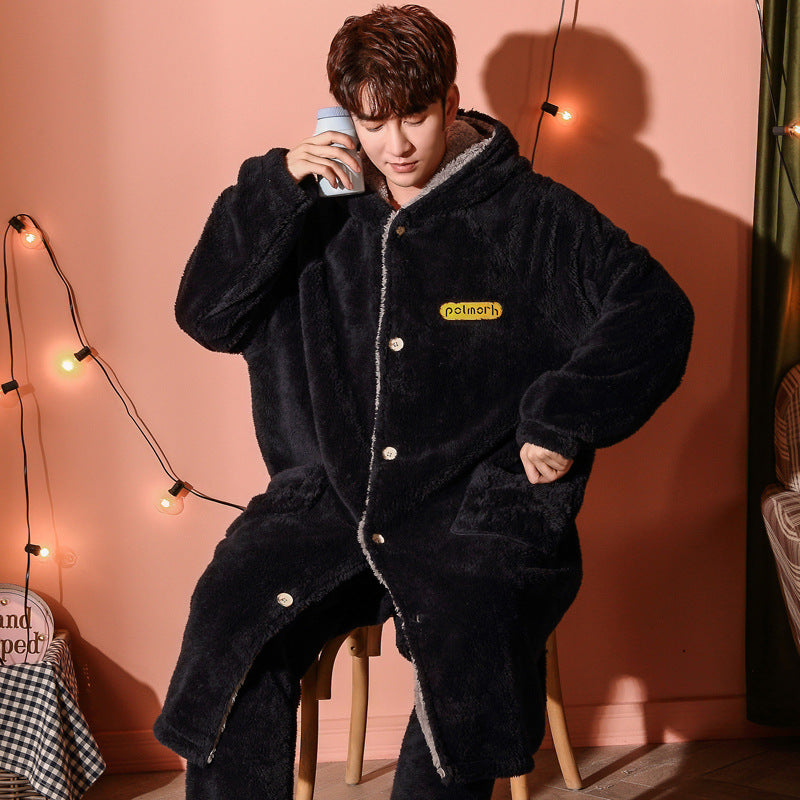 Men's Pajamas Autumn And Winter Coral Fleece Pajamas Set